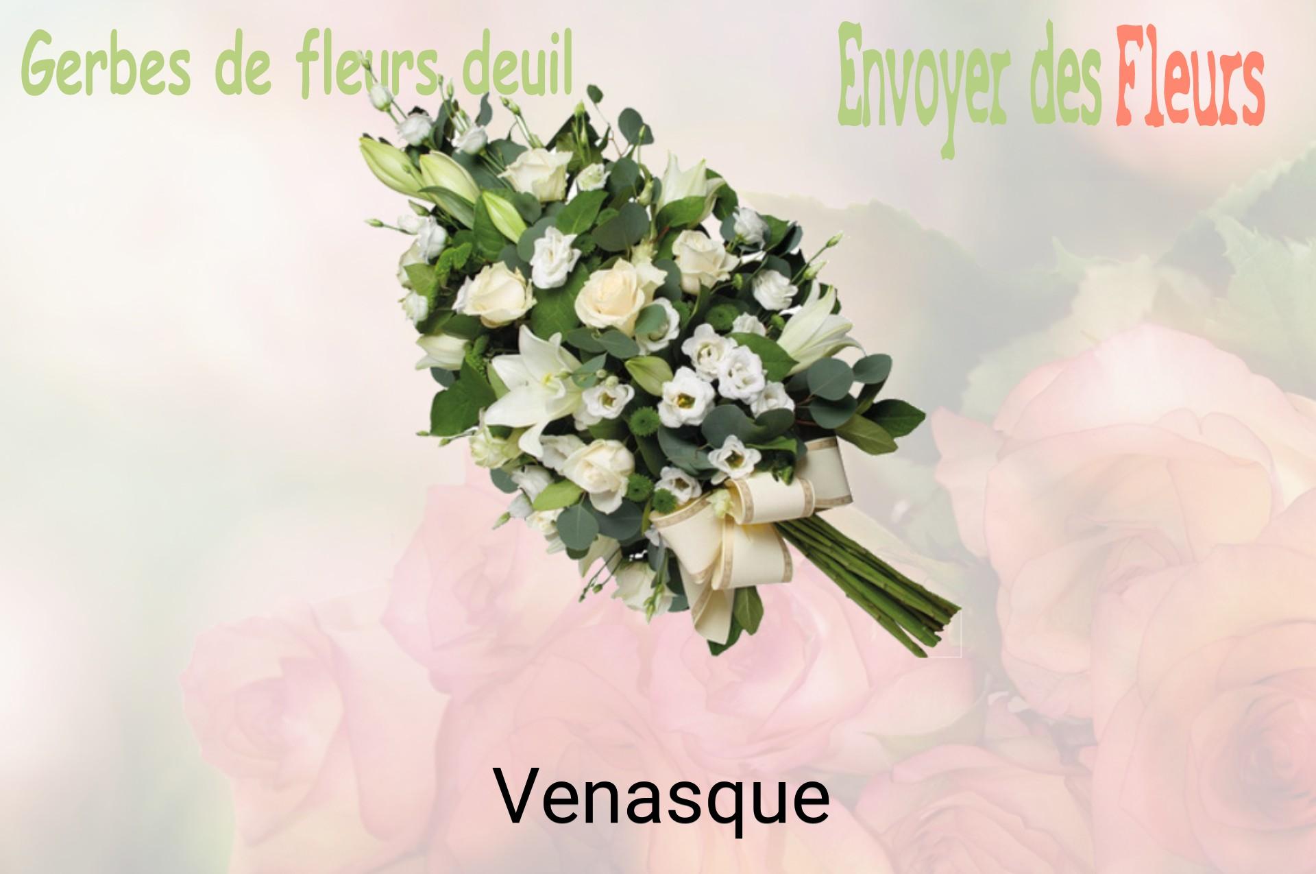 Gerbe de fleurs de deuil livrée à Venasque